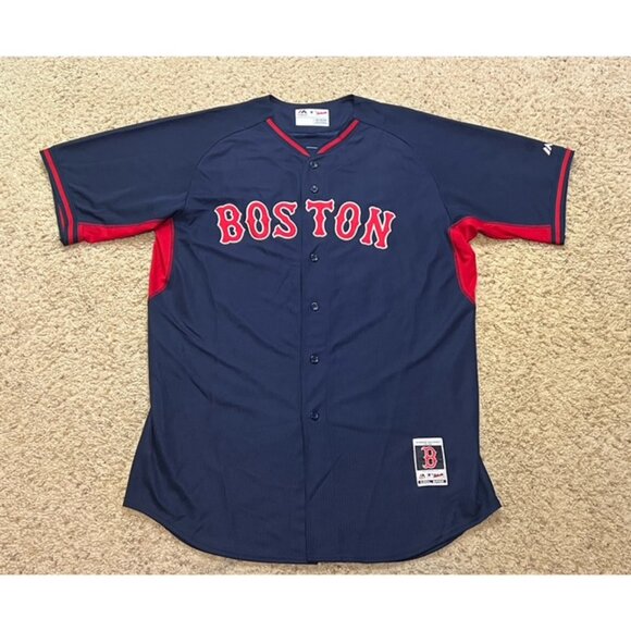 Dustin Pedroia Boston Red Sox 2014 Majestic Cool Base Authentc BP Jersey Size 48 - Picture 1 of 12